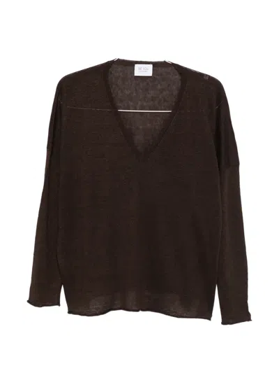 Beyou V-neck Sweater In Brown