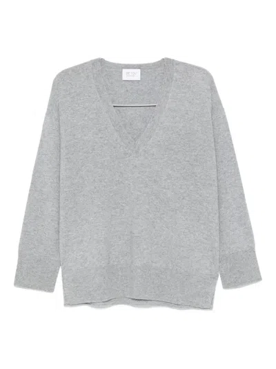 Beyou V-neck Sweater In Gray
