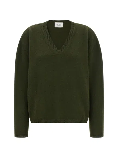 Beyou V-neck Sweater In Green