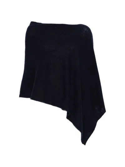Beyou Draped Poncho In Black