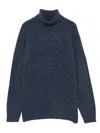 Beyou Long-sleeve Turtleneck Sweater In Blue