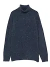 Beyou Long-sleeve Turtleneck Sweater In Blue