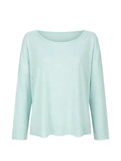 Beyou Xenia Drop-shoulder Sweater In Green