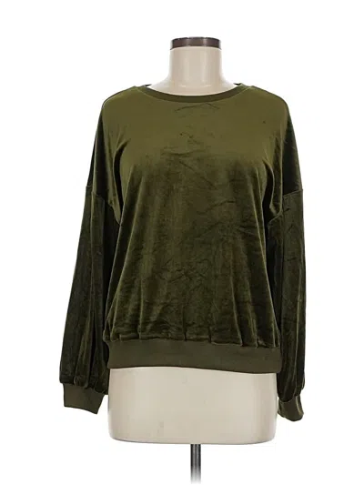 Pre-owned Beyove Long Sleeve Top Green Crew Neck Tops