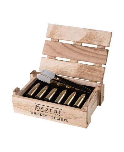 Bezrat Whiskey Chilling Stones, Set Of 8 In Gold-tone