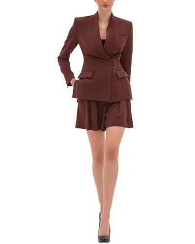 Bgl 2pc Blazer & Short Set In Brown