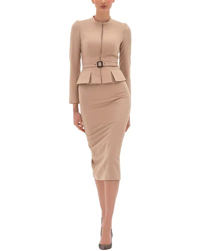 Bgl 2pc Blazer & Skirt Set In Neutral
