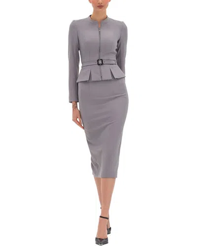 Bgl 2pc Blazer & Skirt Set In Gray
