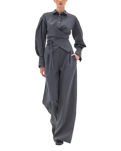 Bgl 2pc Blouse & Pant Set In Gray