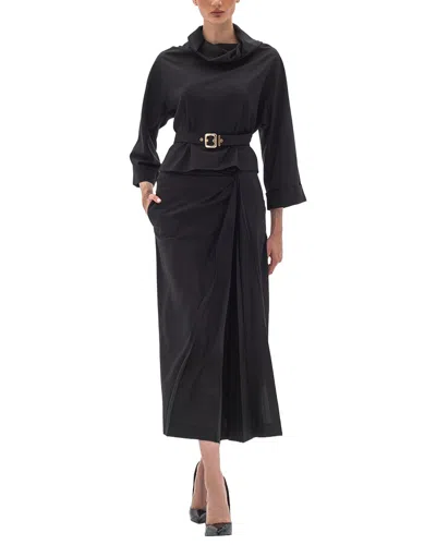 Bgl 2pc Blouse & Skirt Set In Black