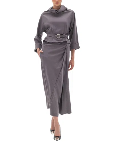 Bgl 2pc Blouse & Skirt Set In Gray