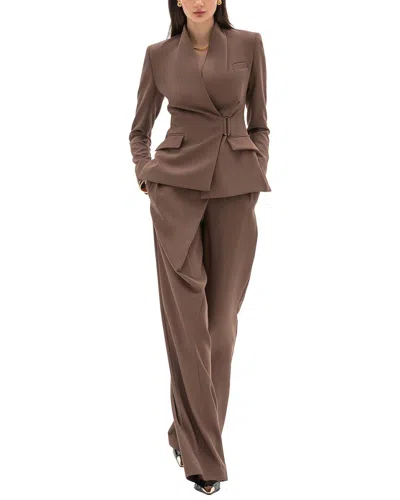 Bgl 2pc Jacket & Pant Set In Brown
