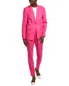 Bgl 2pc Linen-blend Blazer & Pant Set In Pink