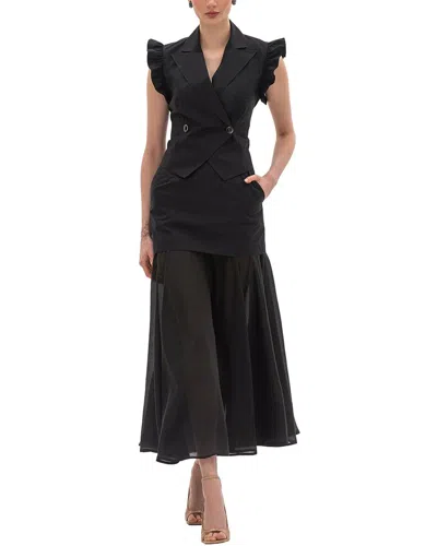 Bgl 2pc Vest & Skirt Set In Black