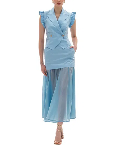 Bgl 2pc Vest & Skirt Set In Blue
