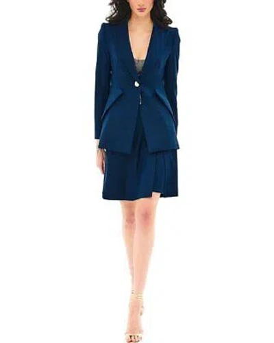 Pre-owned Bgl 2pc Wool-blend Jacket & Short Set Women's In Blue