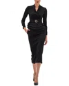 Bgl 2pc Wool-blend Jacket & Skirt Set In Black