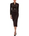 Bgl 2pc Wool-blend Jacket & Skirt Set In Brown
