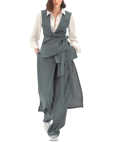 Bgl 2pc Wool-blend Vest, Pant & Skirt Set In Gray
