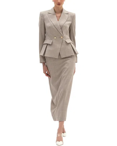 Bgl 2pc Wool Jacket & Skirt Set In Gray