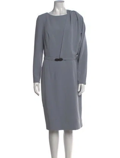 Pre-owned Bgl Bateau Neckline Knee-length Dress W/ Tags In Grey
