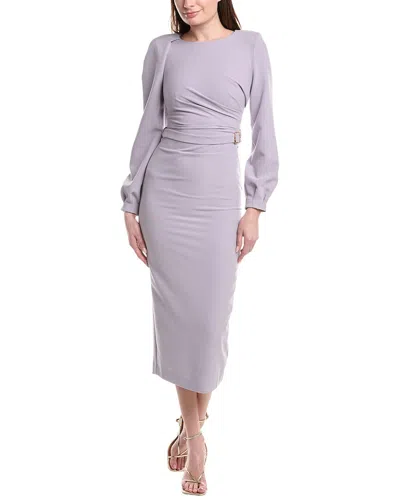 Bgl Belted Midi Dress In Purple