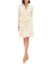 Bgl Blazer & Skirt Set In White