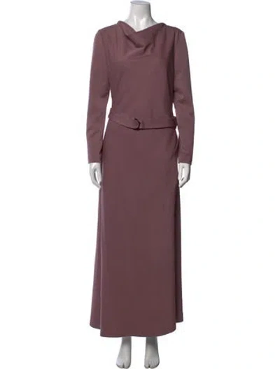 Pre-owned Bgl Cowl Neck Long Dress In Pink
