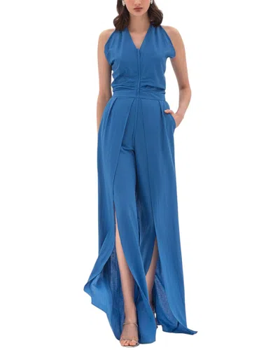 Bgl Linen-blend Jumpsuit In Blue