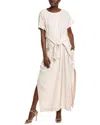 Bgl Linen-blend Maxi Dress In White