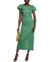 Bgl Linen-blend Midi Dress