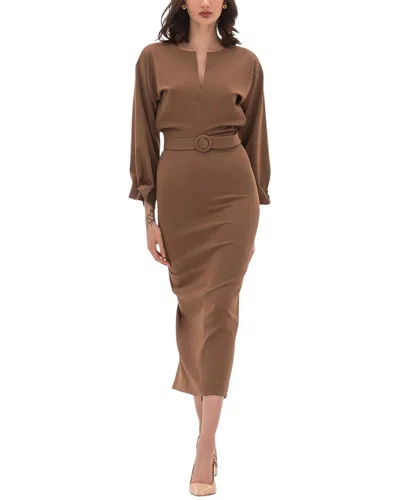 Bgl Midi Dress In Brown