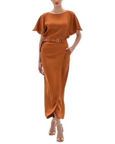 Bgl Midi Dress In Gold