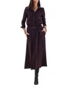 Bgl Long Sleeve Midi Dress In Purple
