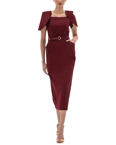 Bgl Midi Dress In Burgundy