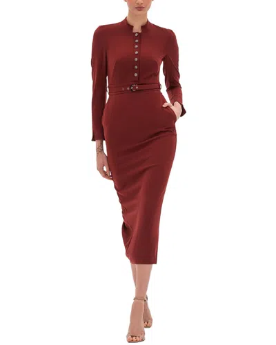 Bgl Midi Dress In Burgundy