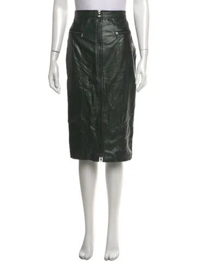 Pre-owned Bgl Midi Length Skirt In Green