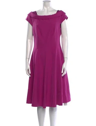 Pre-owned Bgl Off-the-shoulder Knee-length Dress W/ Tags In Purple