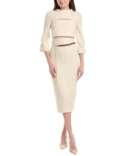 Bgl Popover Midi Dress In Neutral