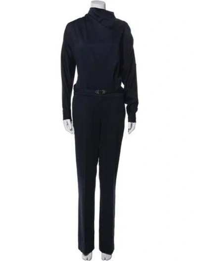 Pre-owned Bgl Turtleneck Jumpsuit In Blue