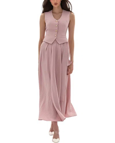 Bgl Vest & Skirt Set In Pink