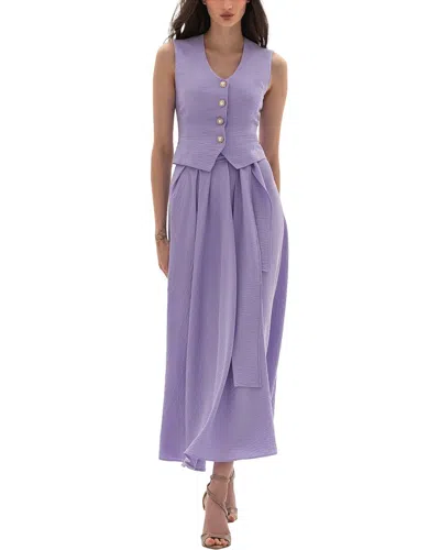 Bgl Vest & Skirt Set In Purple