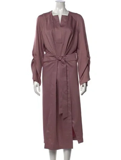 Pre-owned Bgl V-neck Long Dress In Pink