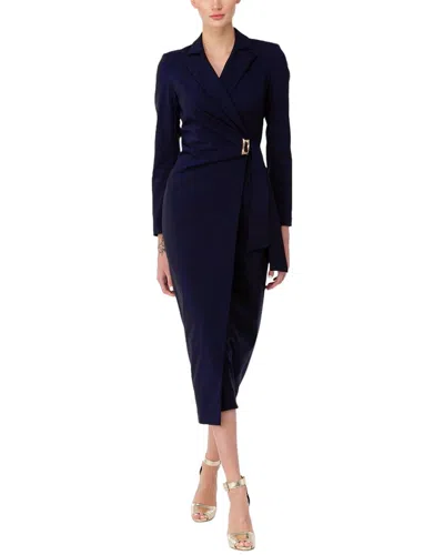 Bgl Wool-blend Midi Dress In Blue