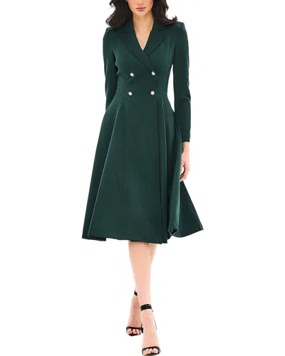 Bgl Wool-blend Midi Dress In Green