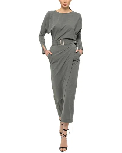 Bgl Wool-blend Midi Dress In Multi