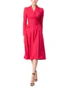 Bgl Wool-blend Midi Dress In Red