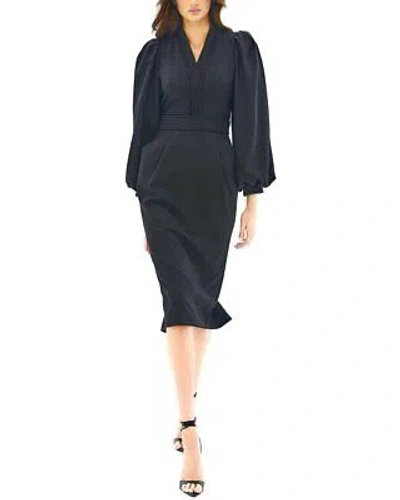 Pre-owned Bgl Wool-blend Midi Dress Women's In Black