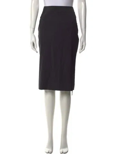 Pre-owned Bgl Wool Knee-length Skirt In Black