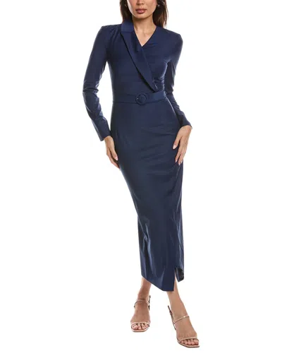 Bgl Wool-blend Midi Dress In Animal Print